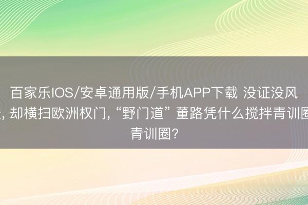 百家樂IOS/安卓通用版/手機APP下載 沒證沒風景， 卻橫掃歐洲權門， “野門道” 董路憑什么攪拌青訓圈?