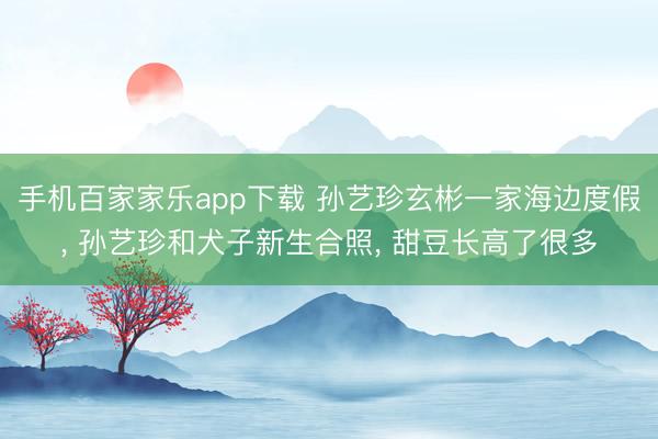 手機百家家樂app下載 孫藝珍玄彬一家海邊度假， 孫藝珍和犬子新生合照， 甜豆長高了很多